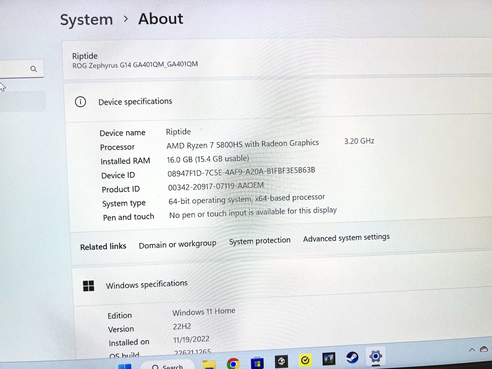 ASUS – ROG Zephyrus 14″ FHD 144Hz Gaming Laptop – AMD Ryzen 7 – 16GB DDR4 Mem…