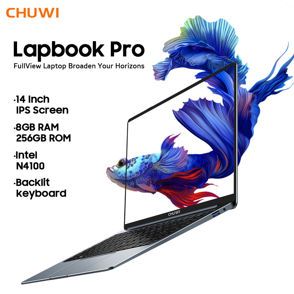 CHUWI Lapbook Pro 14.1″ Windows10 Laptop Intel N4100 Quad Core 8GB DDR4 256G SSD
