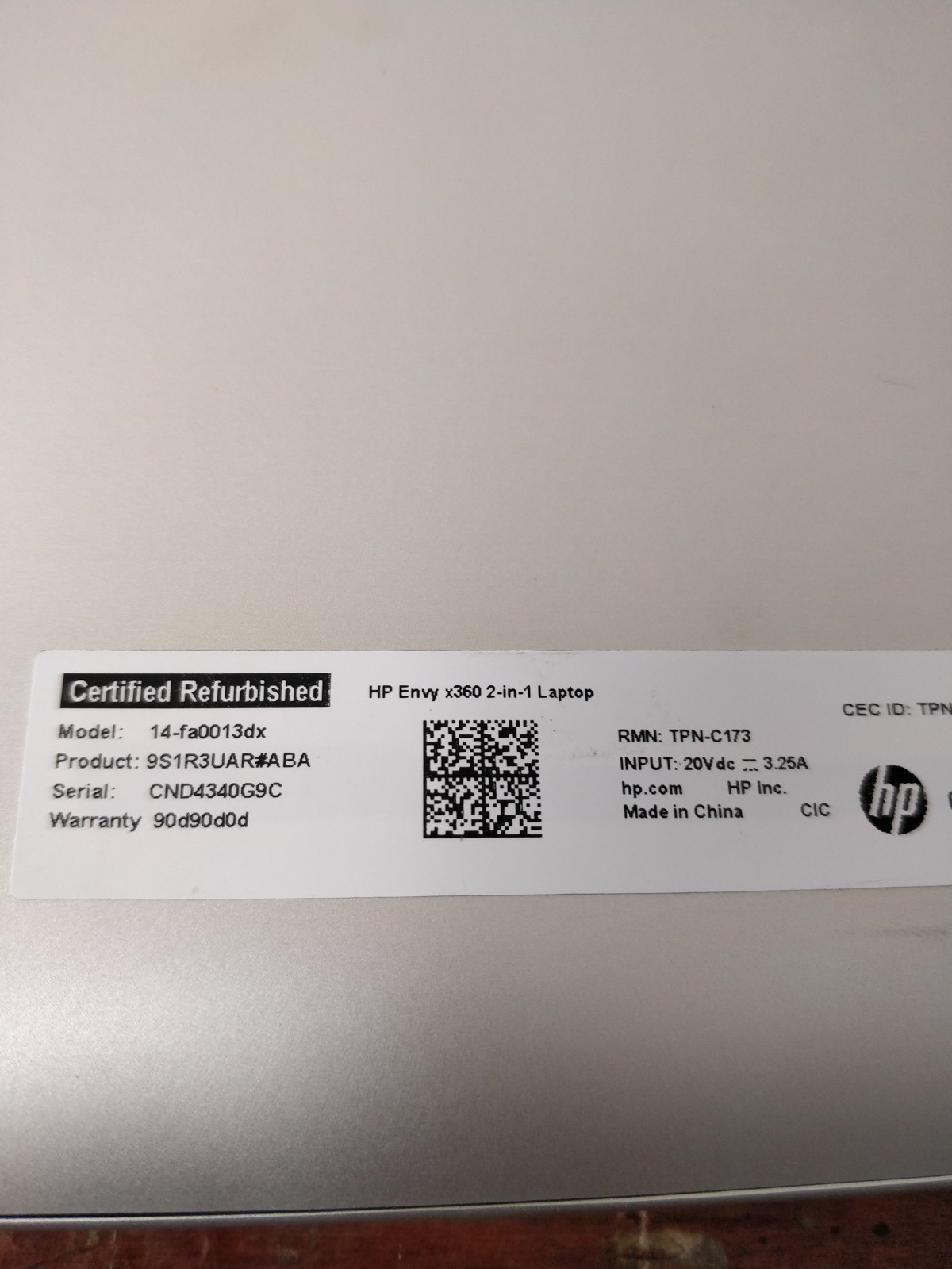 HP Envy x360 14-FA0013DX AMD RYZEN 5 8640HS@3.50GHz 8GB RAM NO DRIVE PARTS 8967