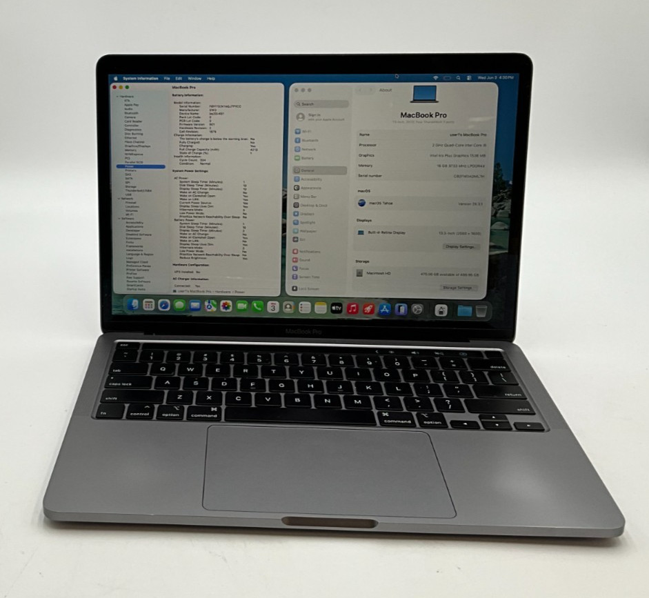 APPLE MacBook Pro 13 A2251 I5-1038NG7 16GB 512GB 2020* TAHOE C02FM3ADML7H
