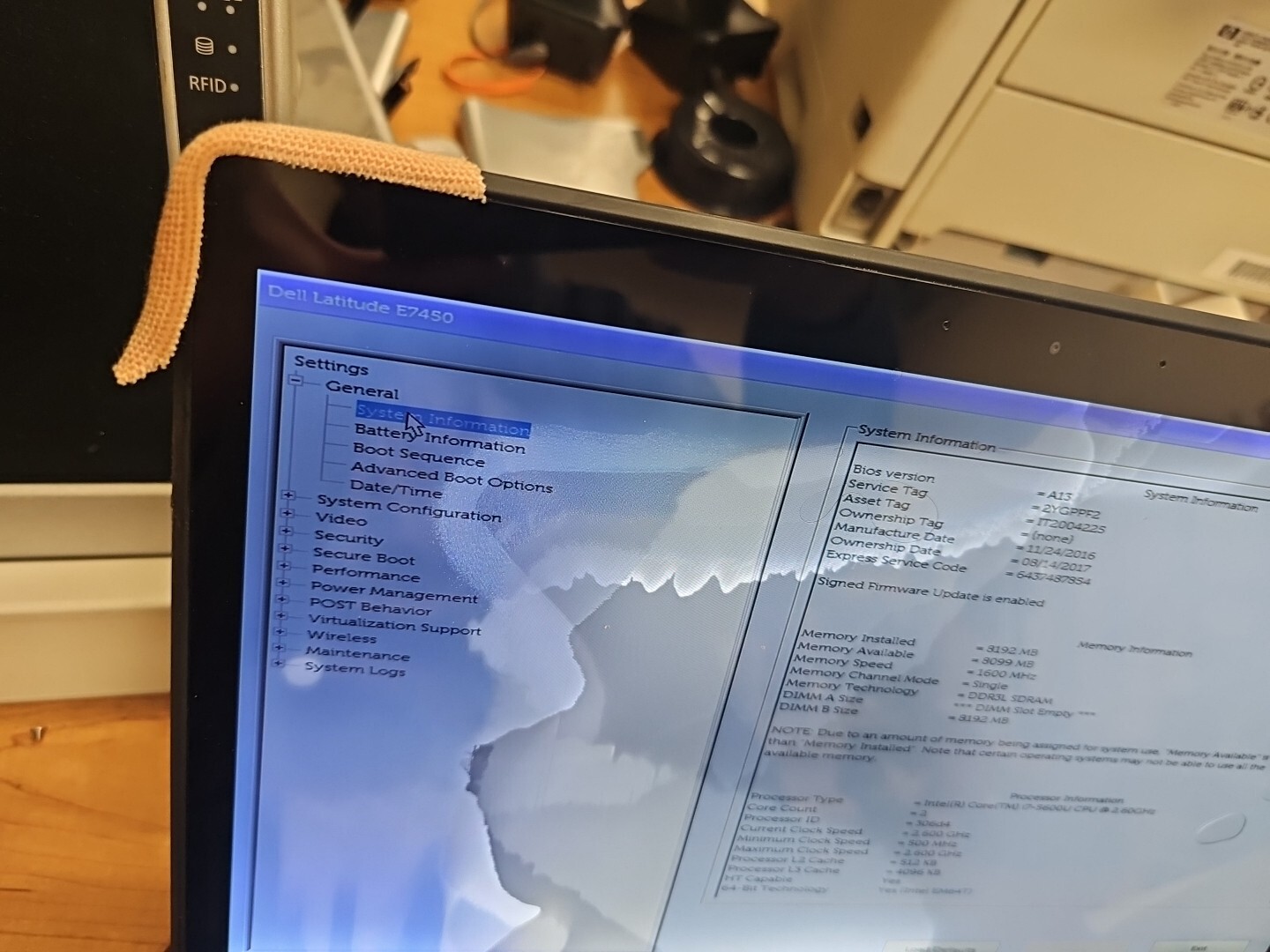 DELL Latitude E7450 14″ Intel Core i7-5600U 2.60GHz 8GB 256gb Bad Lcd Excel Batt