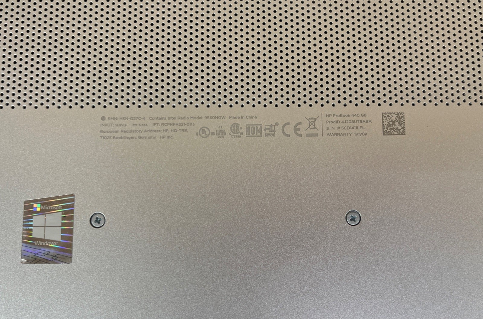HP Probook 440 G8, Intel i5-1135G7 @2.40GHz, 16GB RAM, 512GB SSD, W11P *READ*