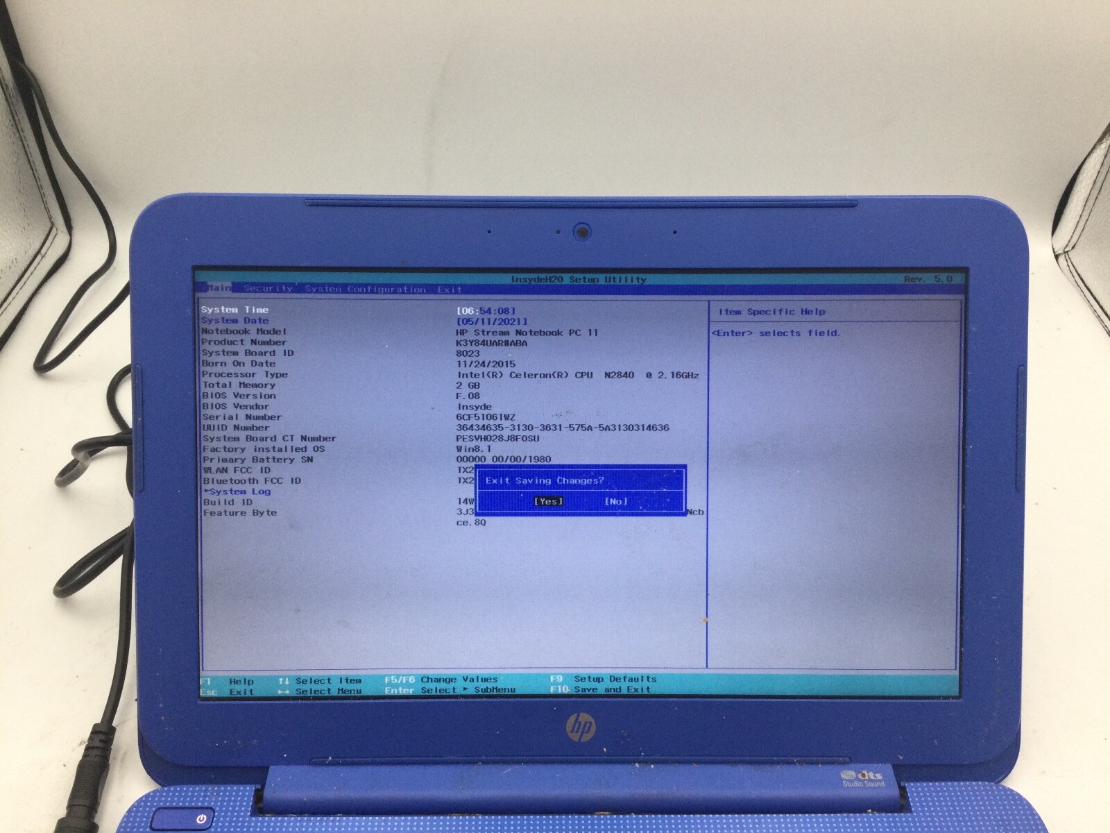 HP STREAM NOTEBOOK 11 – BOOTS TO BIOS – INTEL CELERON N2840 – 2GB RAM – READ -BB