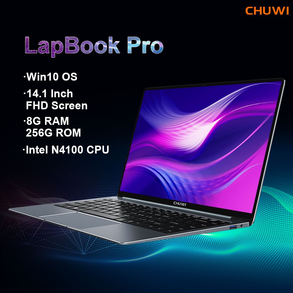 CHUWI Lapbook Pro 14.1″ Windows10 Laptop Intel N4100 Quad Core 8GB DDR4 256G SSD