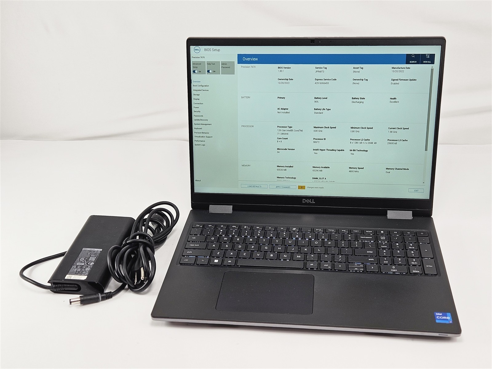 Dell Precision 7670 16″ Core i7-12850HX 2.1GHz 64GB 1TB SSD RTX A1000