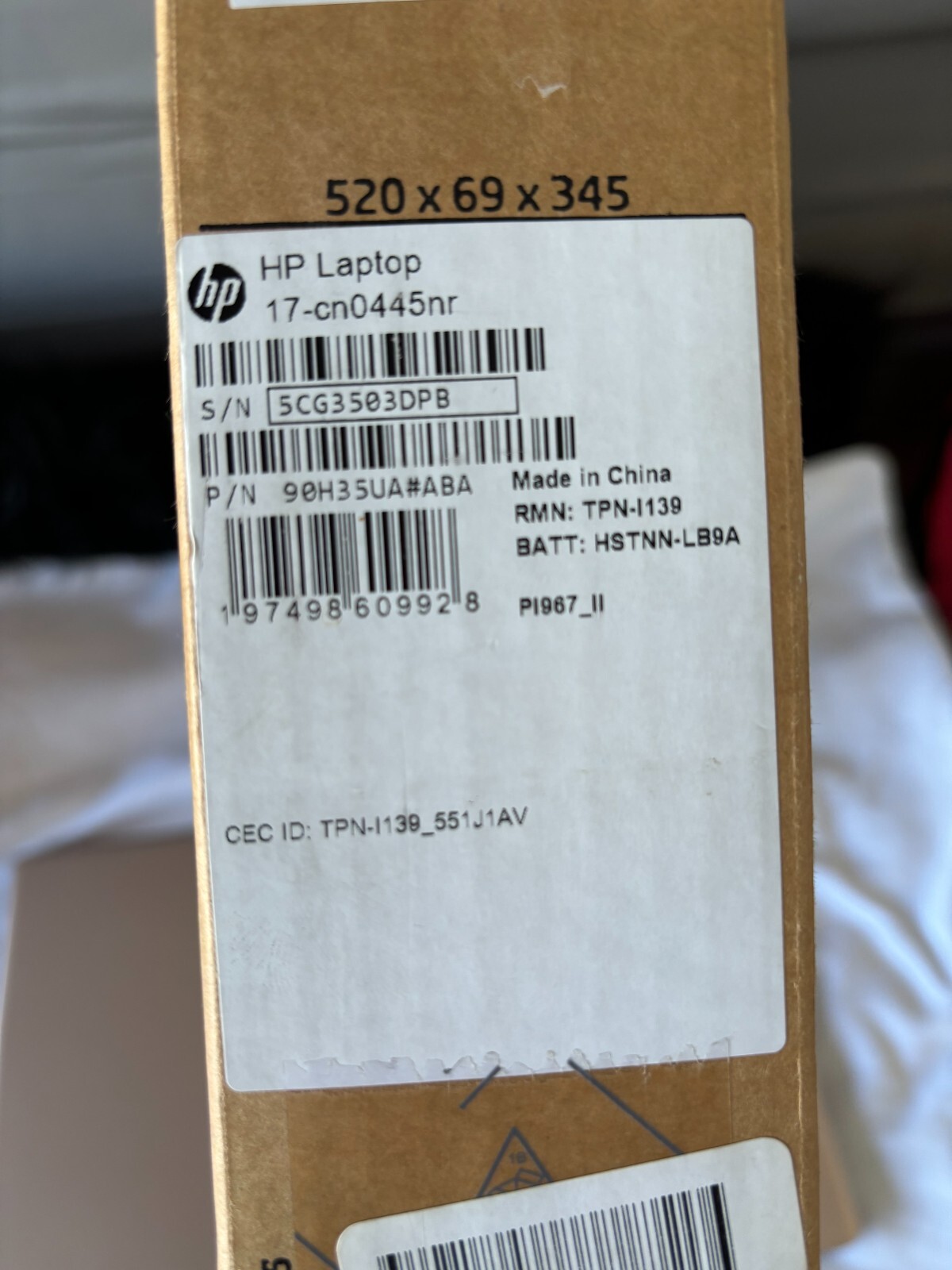 HP 17-cn0445nr – Win11, 4GB RAM, 17.3”, Lightly Used, Excellent Condition, Gold