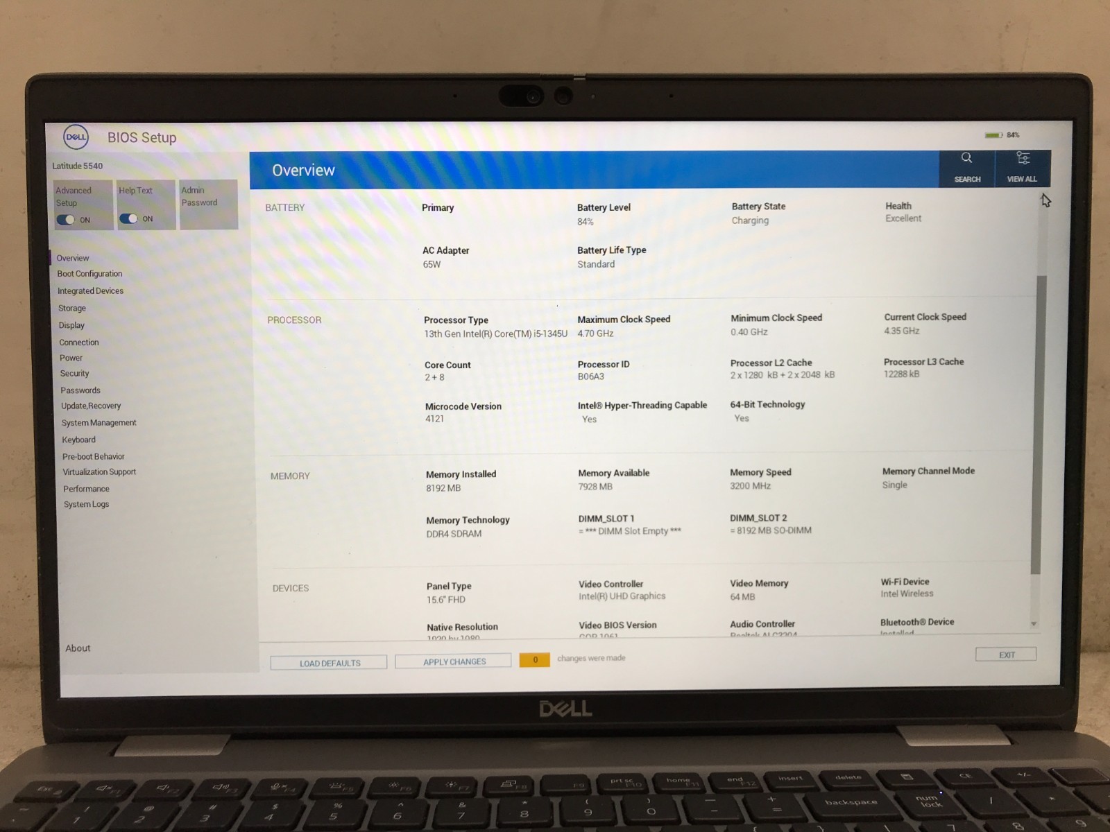 Dell Latitude 5540 / Intel Core i5-1345U 4.35GHz / 8GB RAM / No SSD
