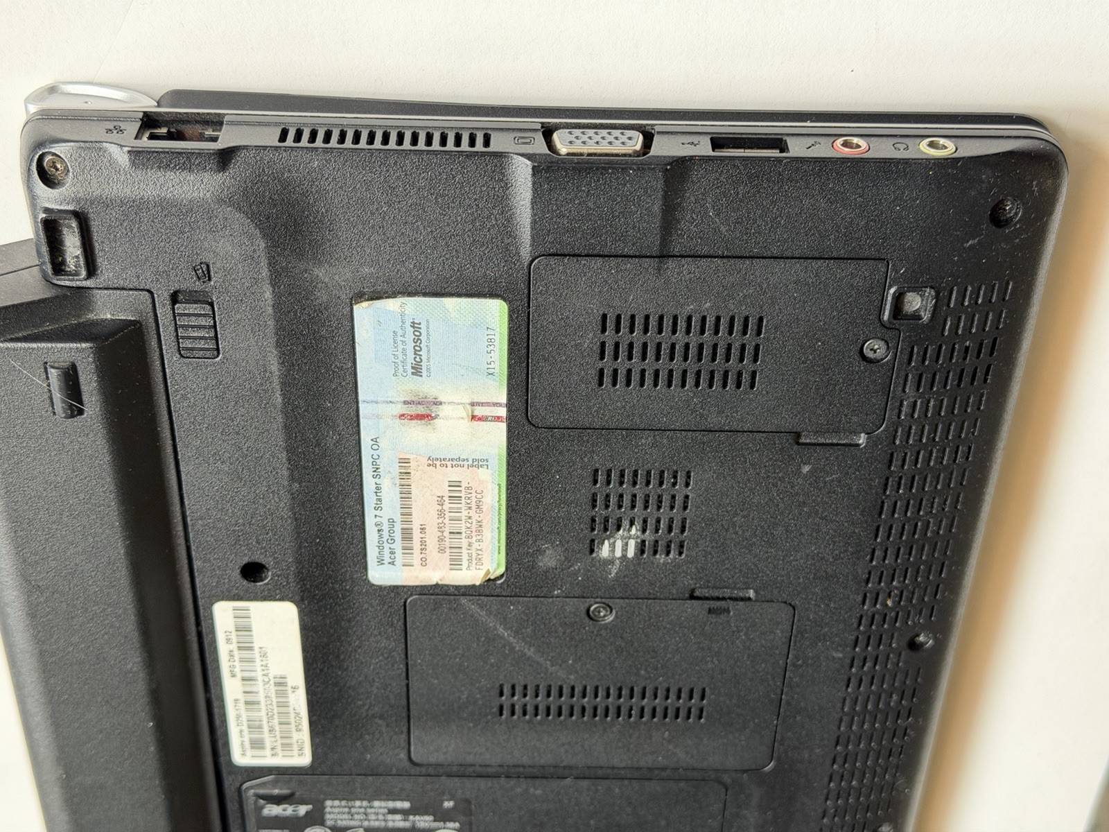 Acer Aspire One D250-1719 Netbook Intel 1GB RAM 160GB HDD Windows 7