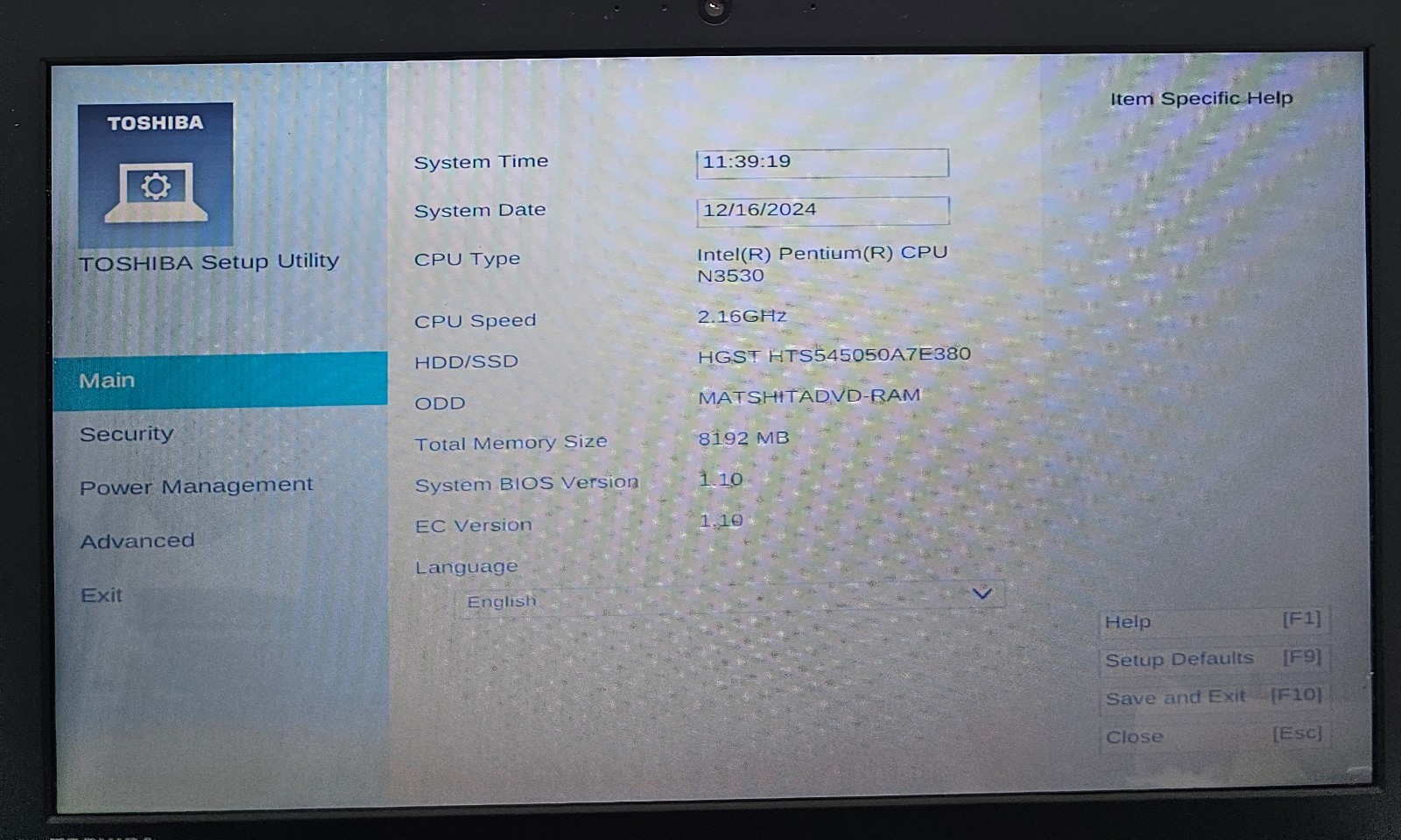 Toshiba Satellite C55-B5270 Laptop Intel Pentium N3530 8GB Ram 500GB NO OS (FL)