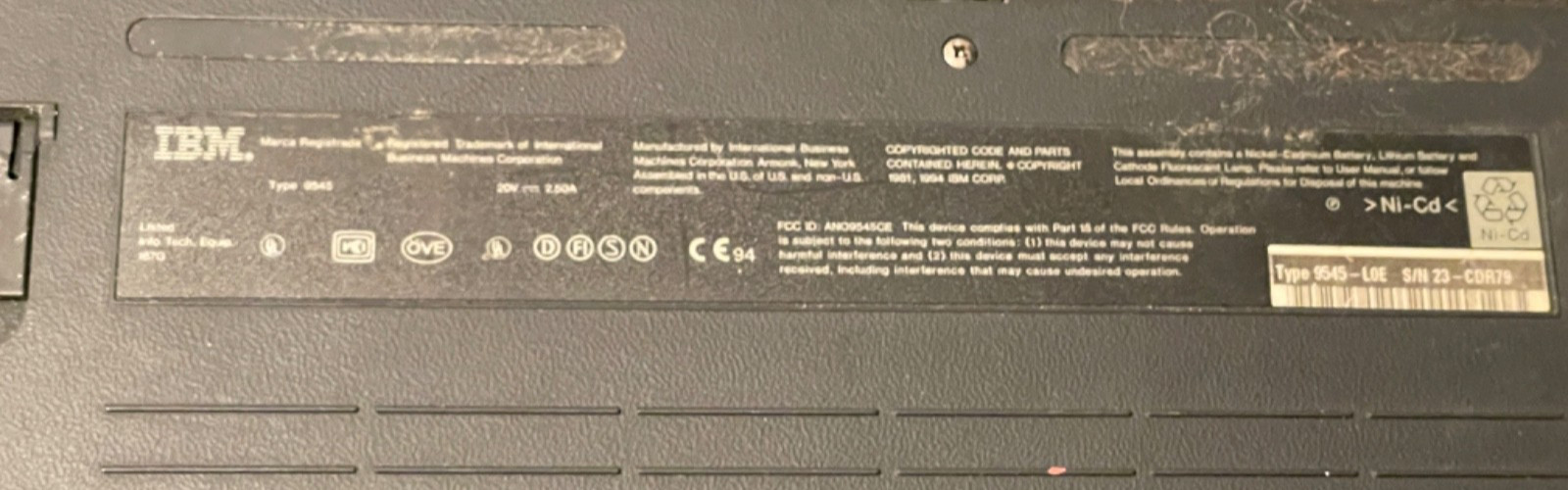 Vintage Rare 1994 IBM ThinkPad 755C Type 9545 awful condition !! READ AND LOOK