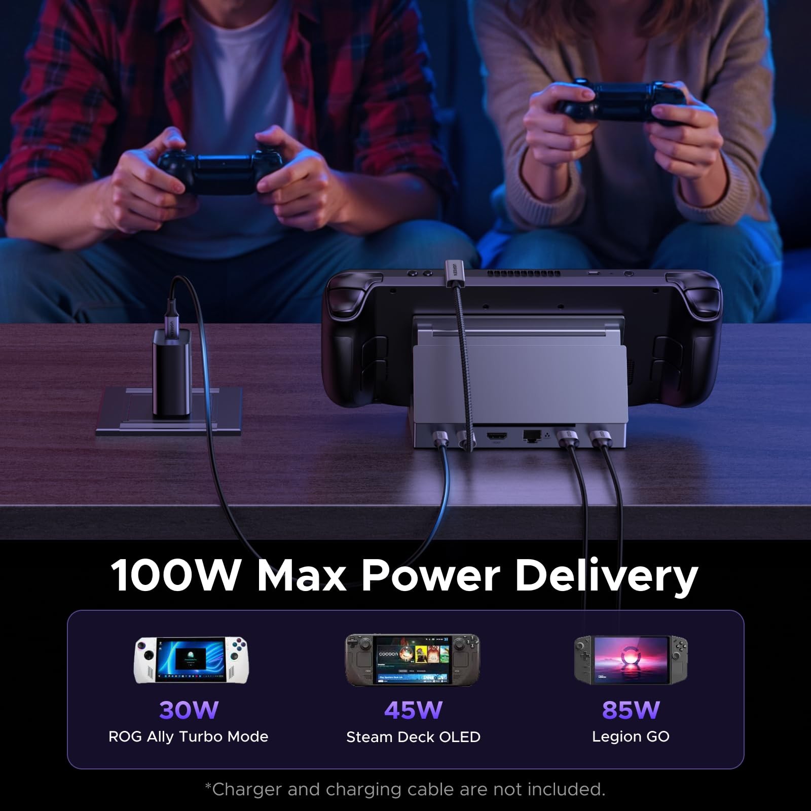 UGREEN Steam Deck Dock 6-in-1 4K@120Hz HDMI 2.1, 100W PD, USB 3.0, Gigabit