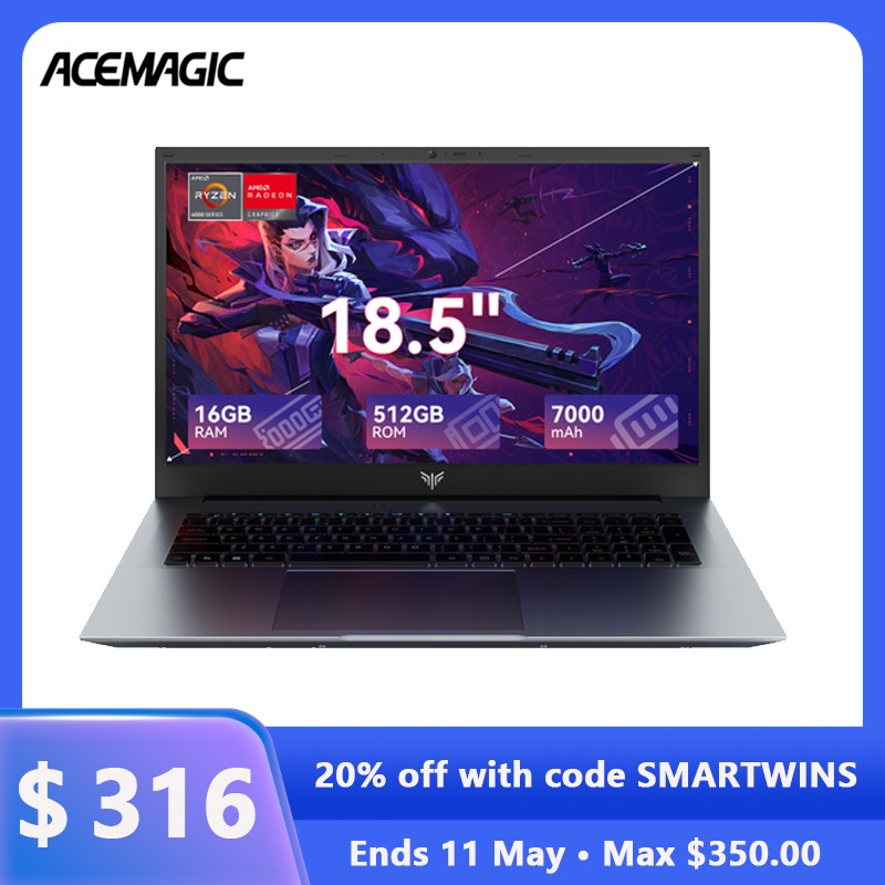 ACEMAGIC 18.5″ Laptop AMD R3 4300U 16GB DDR4 512GB SSD WIFI windows 11 Pro 1080P