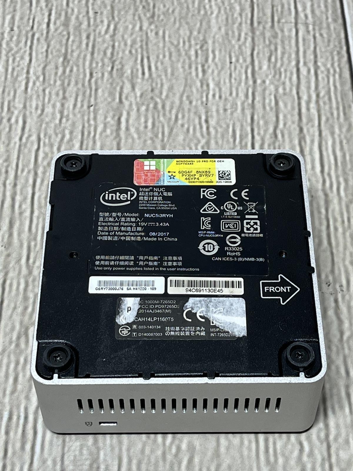 INTEL NUC5I3RYH i3-5010U 256GB M.2 SATA SSD Windows 10 Pro ENG EOL