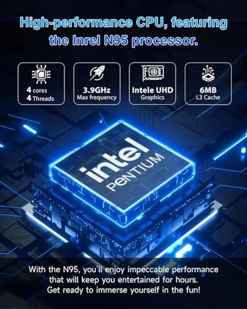 Laptop Computer, 15.6″ FHD IPS Display, N95 Processor (Beat N5095), 12GB 256 GB