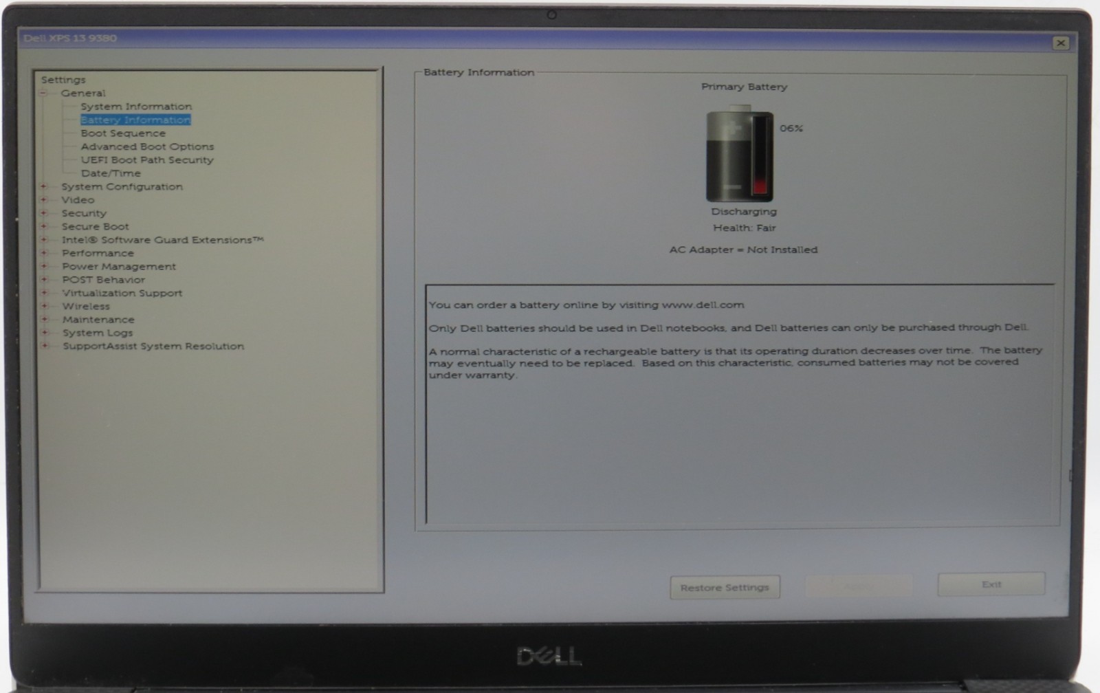 Dell XPS 13 9380 | i7-8665U @ 1.90 | 16GB RAM | 256GB M.2 NVME | No OS/AC