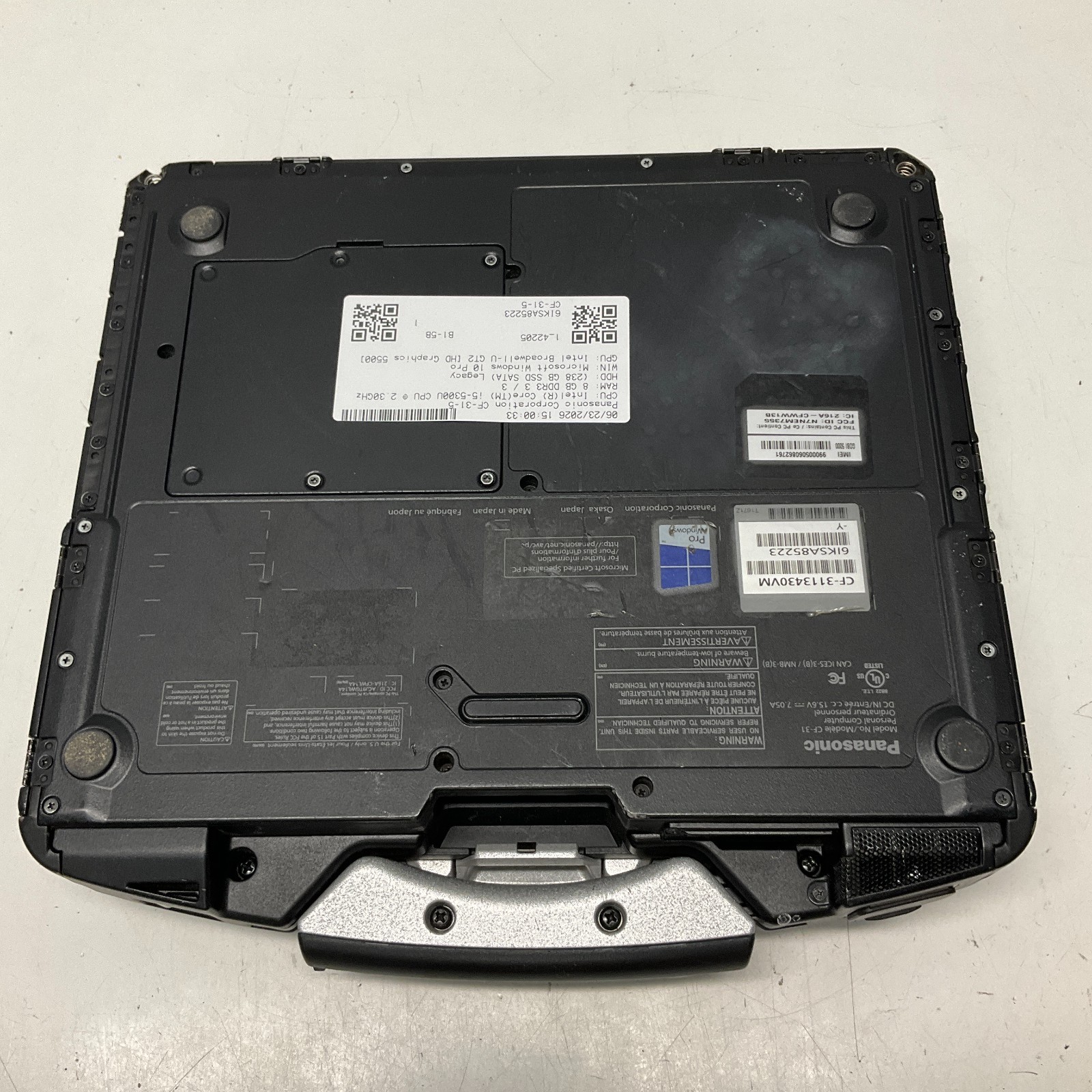Panasonic CF-31 MK5 Intel i5-5300U, 2.70 GHz 8GB RAM 256GB SSD Windows 10 Pro