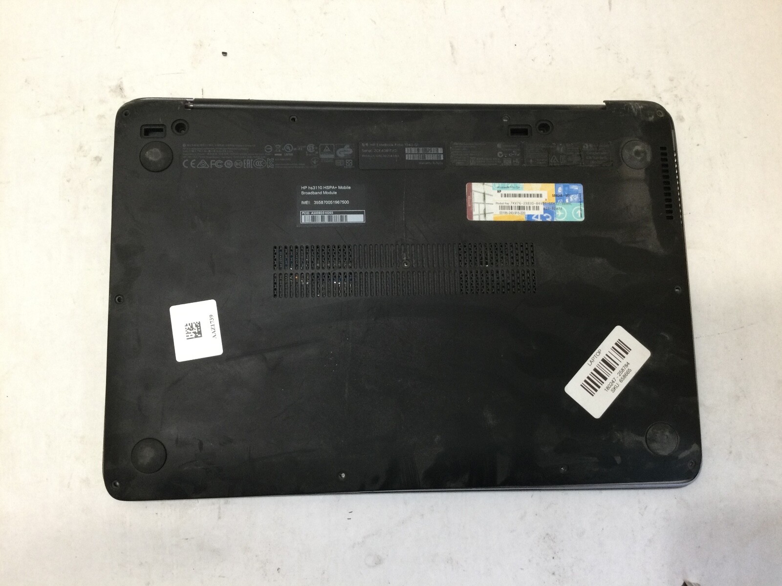 HP FOLIO 1040 – INTEL I7 vPRO – NO RAM – BOOTS TO BIOS – READ DESCRIPTION – BB!!