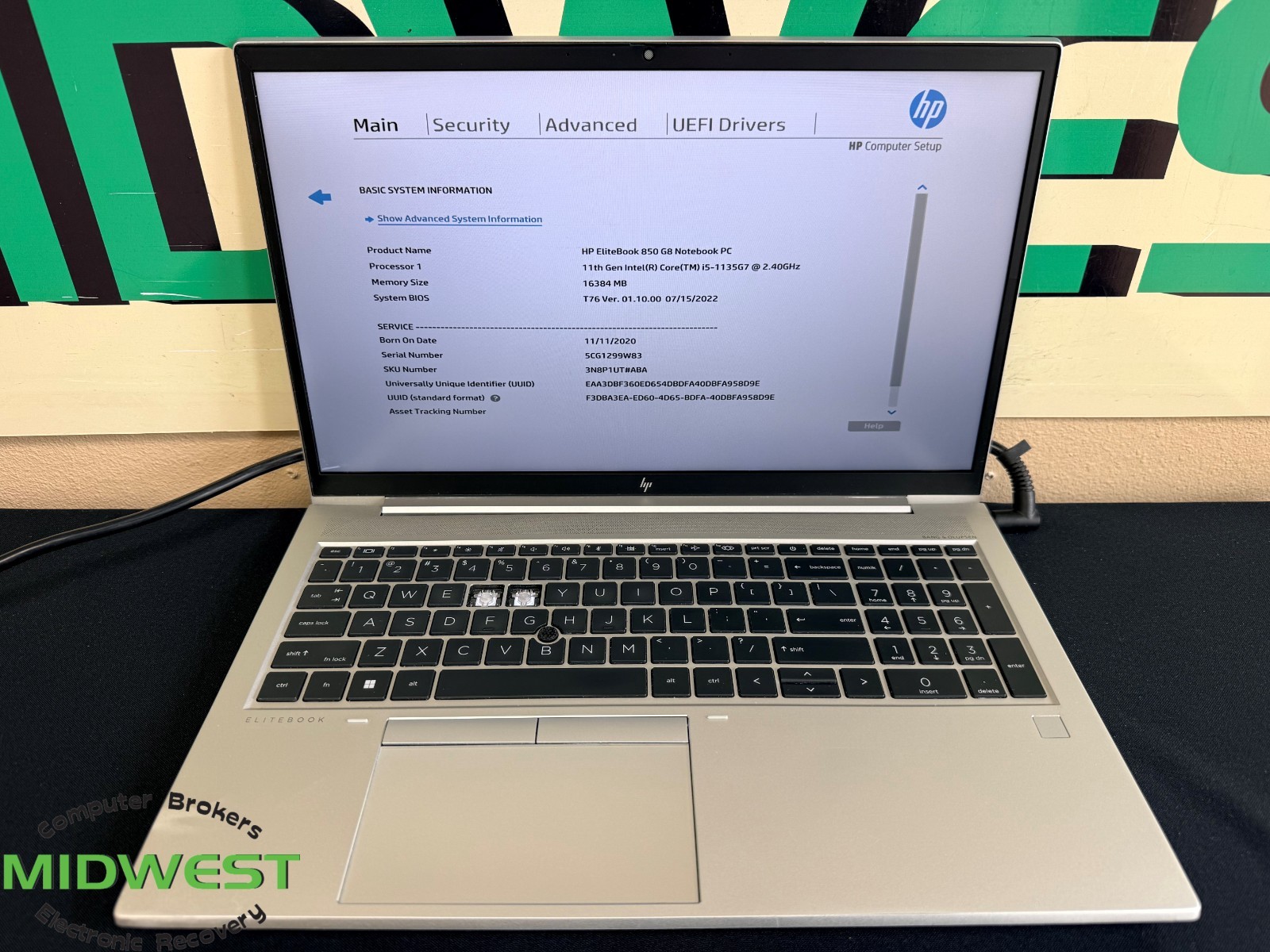 HP EliteBook 850 G8 i5-1135G7 2.4GHz 16GB RAM No OS/HDD/SSD