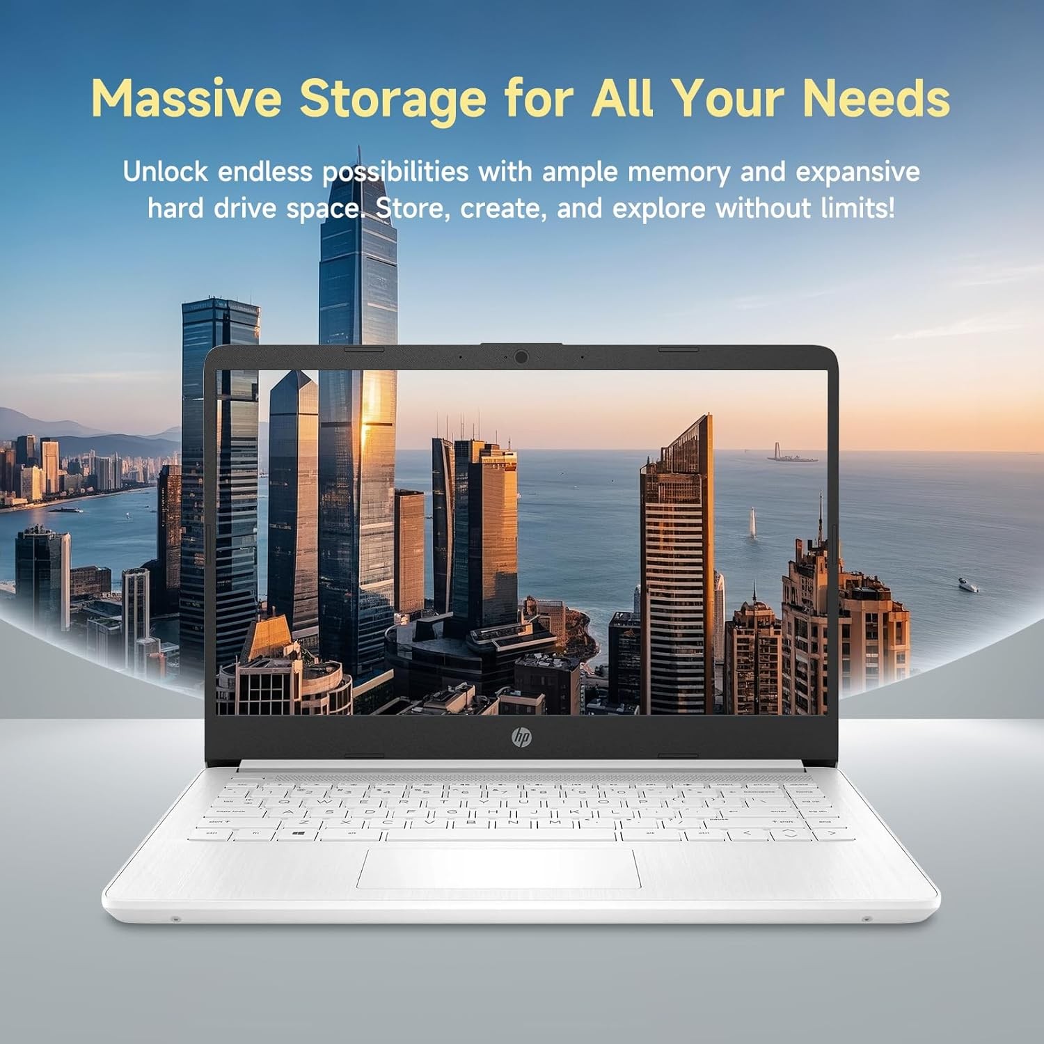 HP 14” HD Laptop Intel Celeron N4120, 8GB RAM, 64GB eMMC Win 11 Home S White