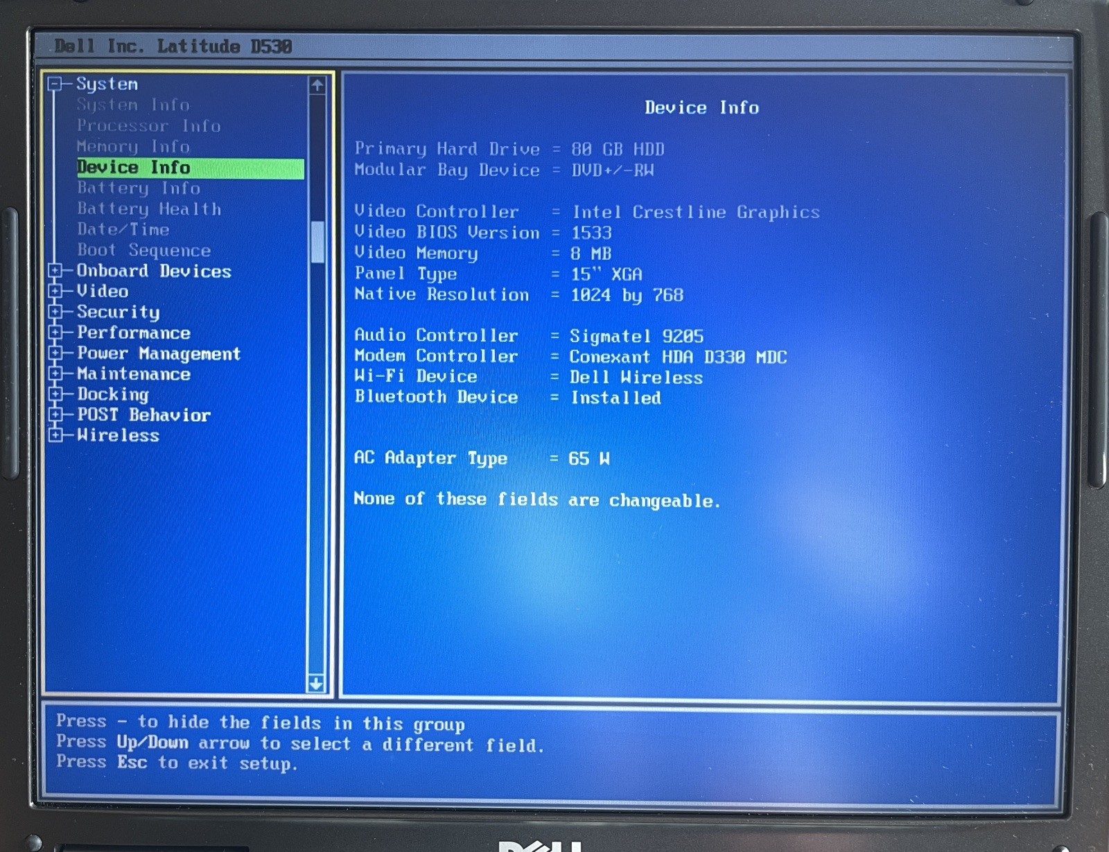 Dell Latitude D530 Retro Windows XP Laptop (F4G1)