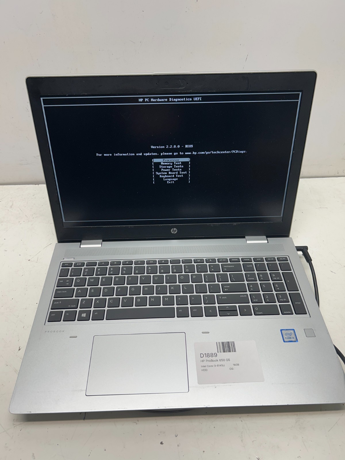 HP ProBook 650 G5 Intel Core i3-8145U 16GB NO HDD