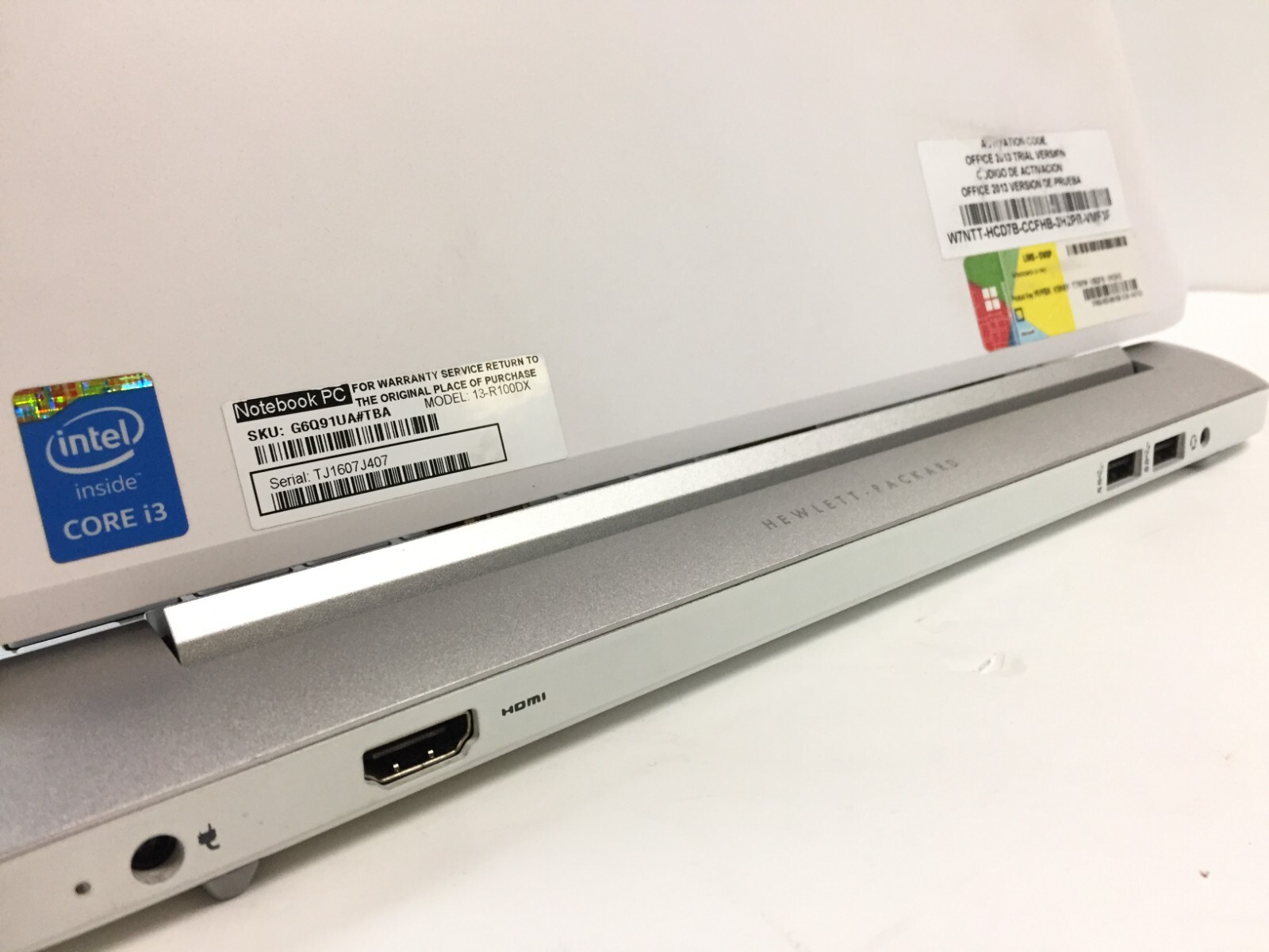 HP Split x2 Detachable Laptop 13-R100DX Touch, Intel i3-4012Y/4G/500G HDD+8G SSD