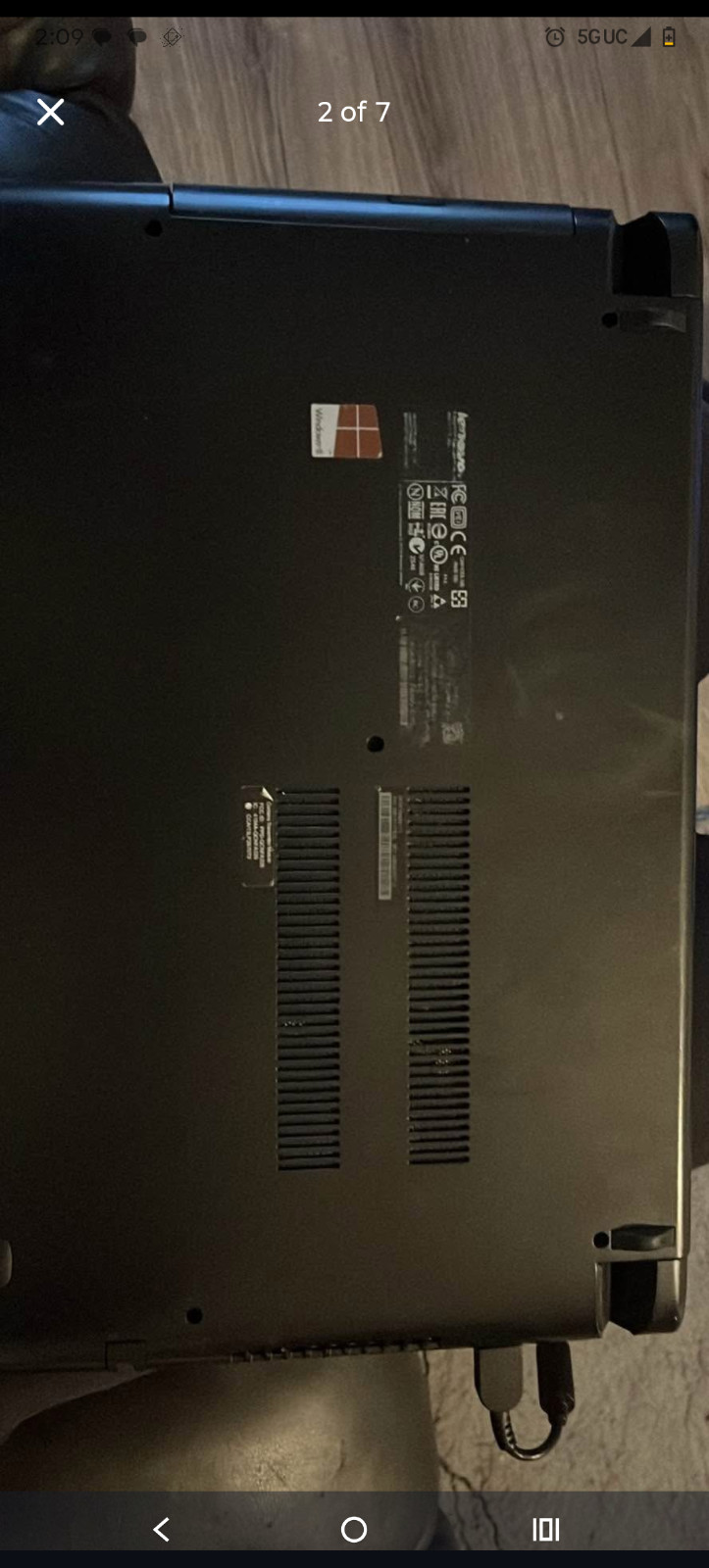 Lenovo Flex-15 Cereliac Intel Core i3 N3530 windows 10 installed