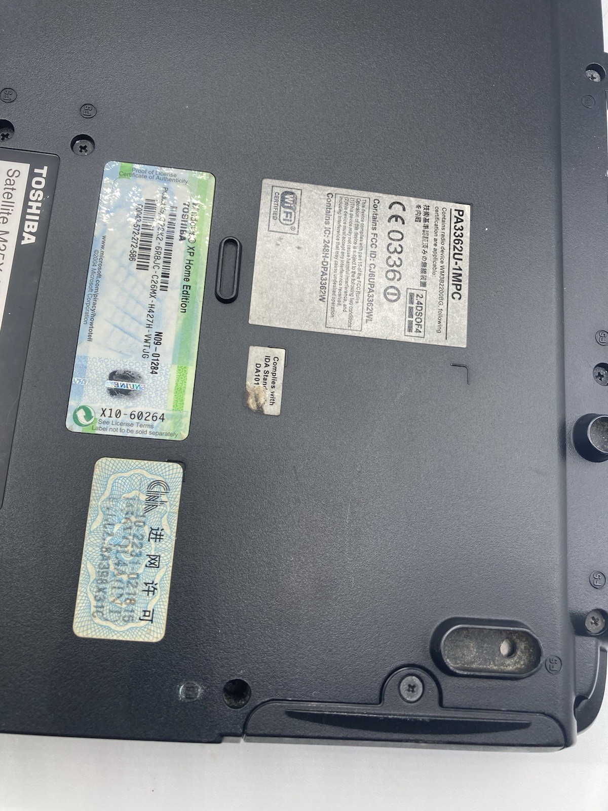 Toshiba Satellite M35X-S311 PSA72U-2JZ00U Untested Parks No Power Supply Cord