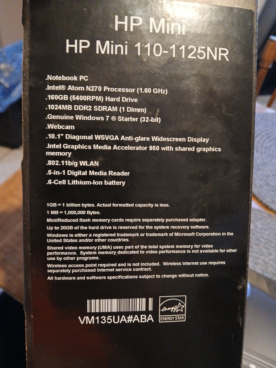 HP Mini 110-1125NR Laptop Netbook (READ DESC)