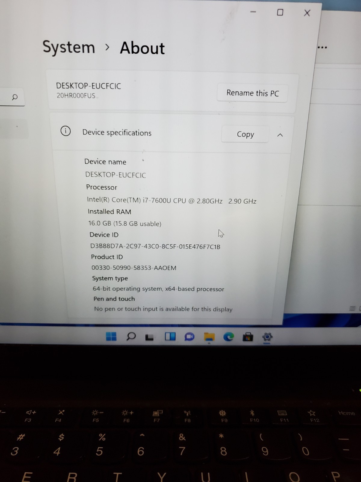 Lenovo ThinkPad X1 Carbon 5th Gen 14″ I7-7600U 16GB RAM 256GB SSD Win11 #69