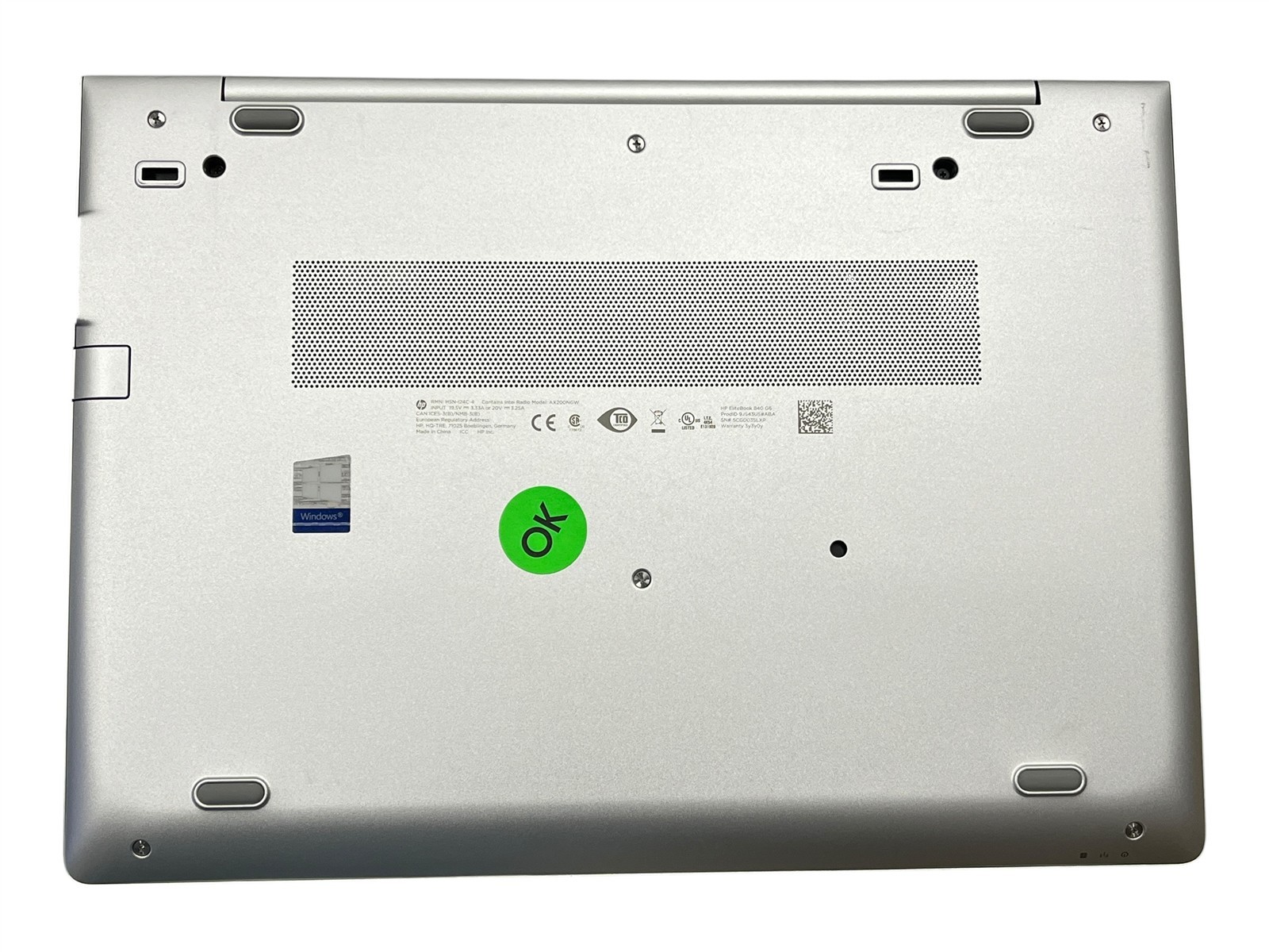 HP EliteBook 840 G6 i7-8665U 1.9GHz NO RAM/DRIVE BIOS UNLOCKED 14″ Laptop