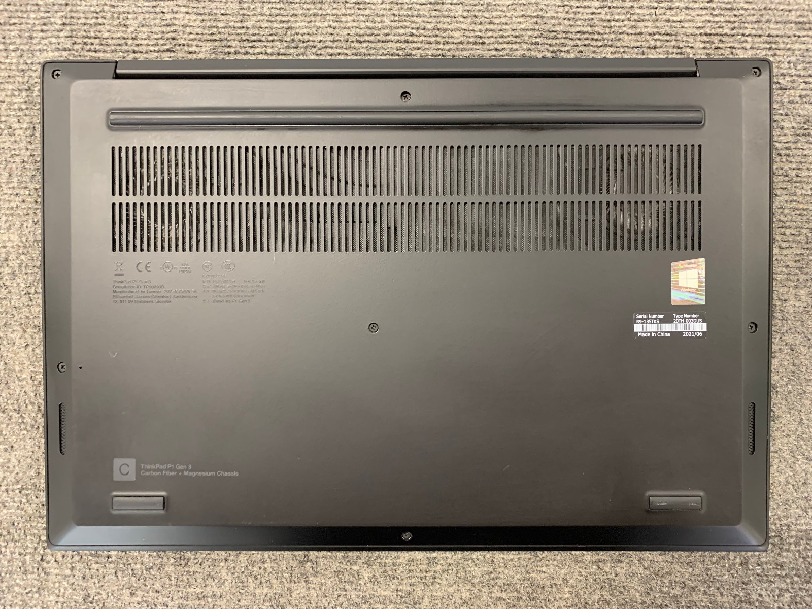 Lenovo ThinkPad P1 Gen 3 15.6″ Laptop i7-10750H, No RAM/Storage, Remote Managed