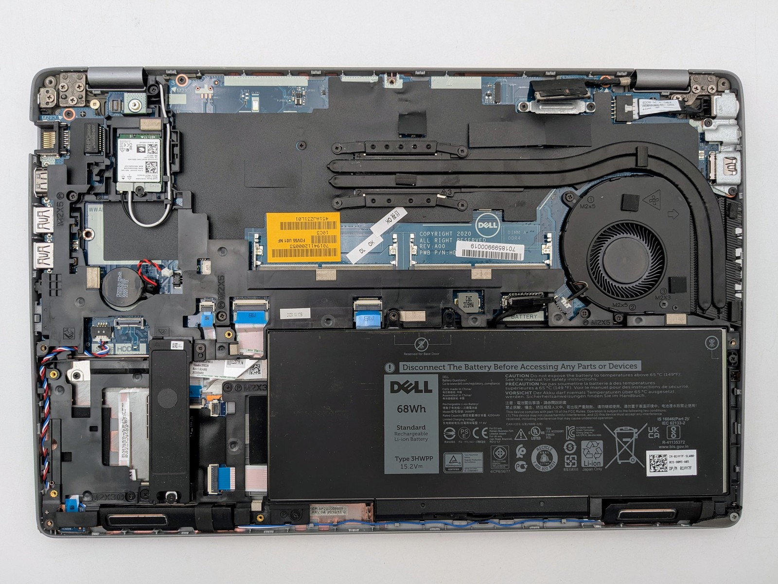 Dell Precision 3550 15″ FHD I5-10310U Backlit Motherboard Palmrest *READ*