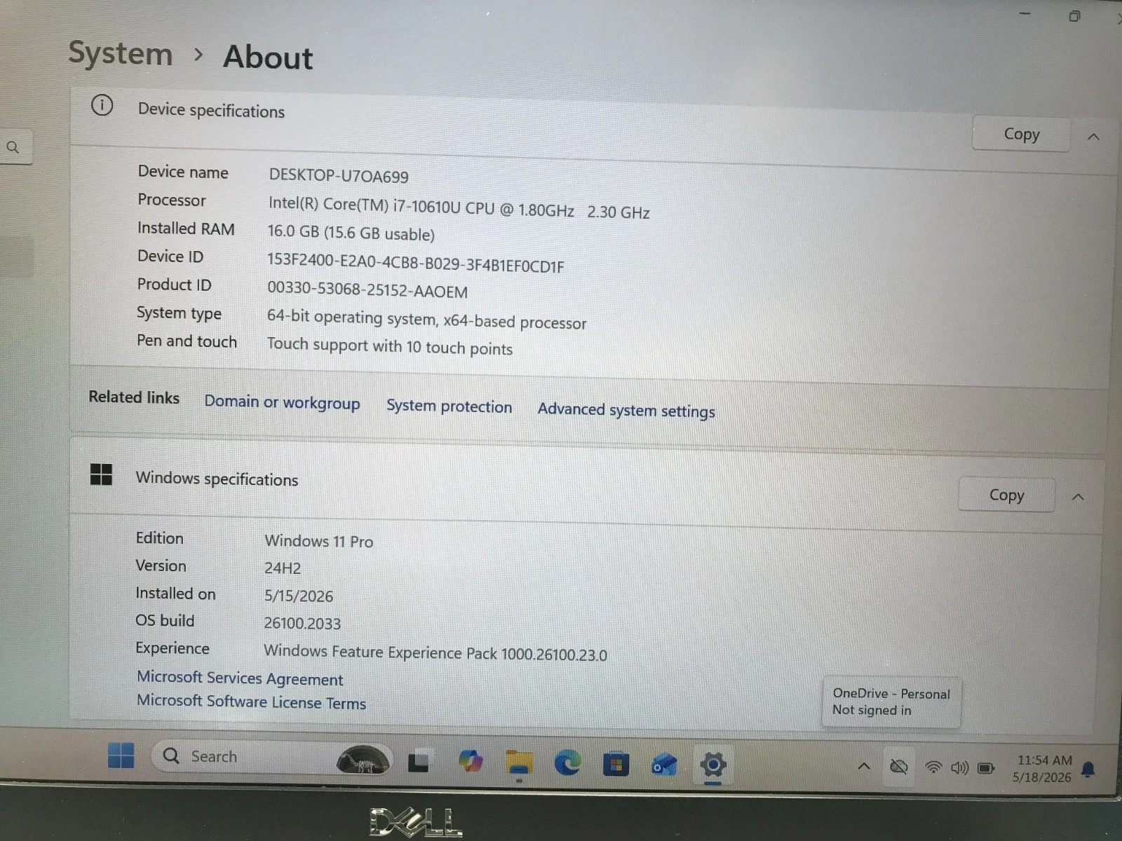 Dell Latitude 5410 laptop 14″ i7-10610U 16GB RAM 512GB SSD Win 11 Pro PC