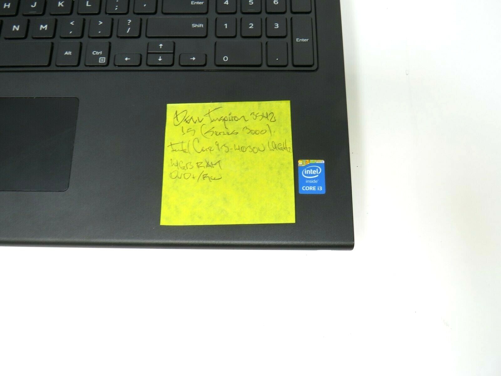 DELL INSPIRON 3542 | INTEL CORE I3-4030U 1.90GHZ | NO HDD | 4GB RAM | NO OS