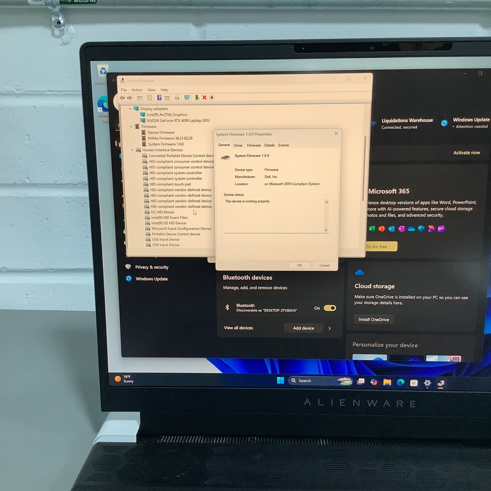 Alienware X16 R2- (32GB 1TB SSD), Intel core Ultra 9 185H