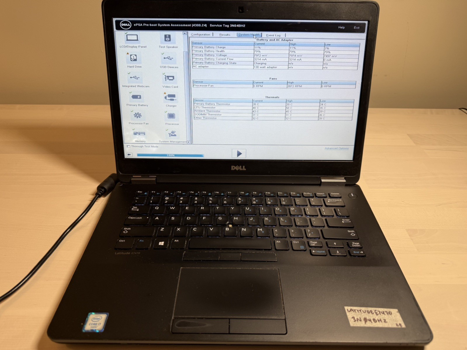 Dell Latitude E7470 Laptop Intel Core i7 6th Gen No HD/OS/AC Adapter