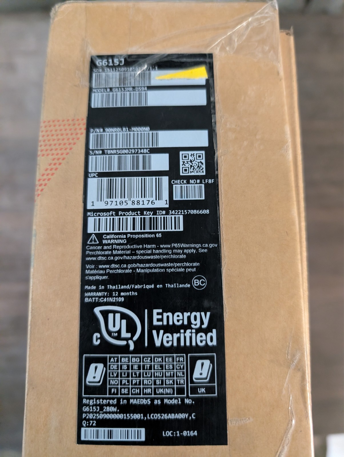 ASUS ROG STRIX G16 G615J 16″ 165Hz NVIDIA RTX 5060 I9-1400HX PICTURED ITEMS ONLY