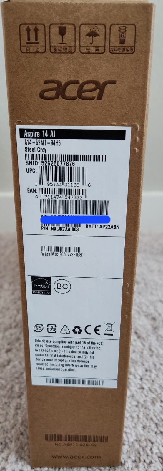 NEW Acer AI Laptop 32 GB RAM Intel Ultra 7