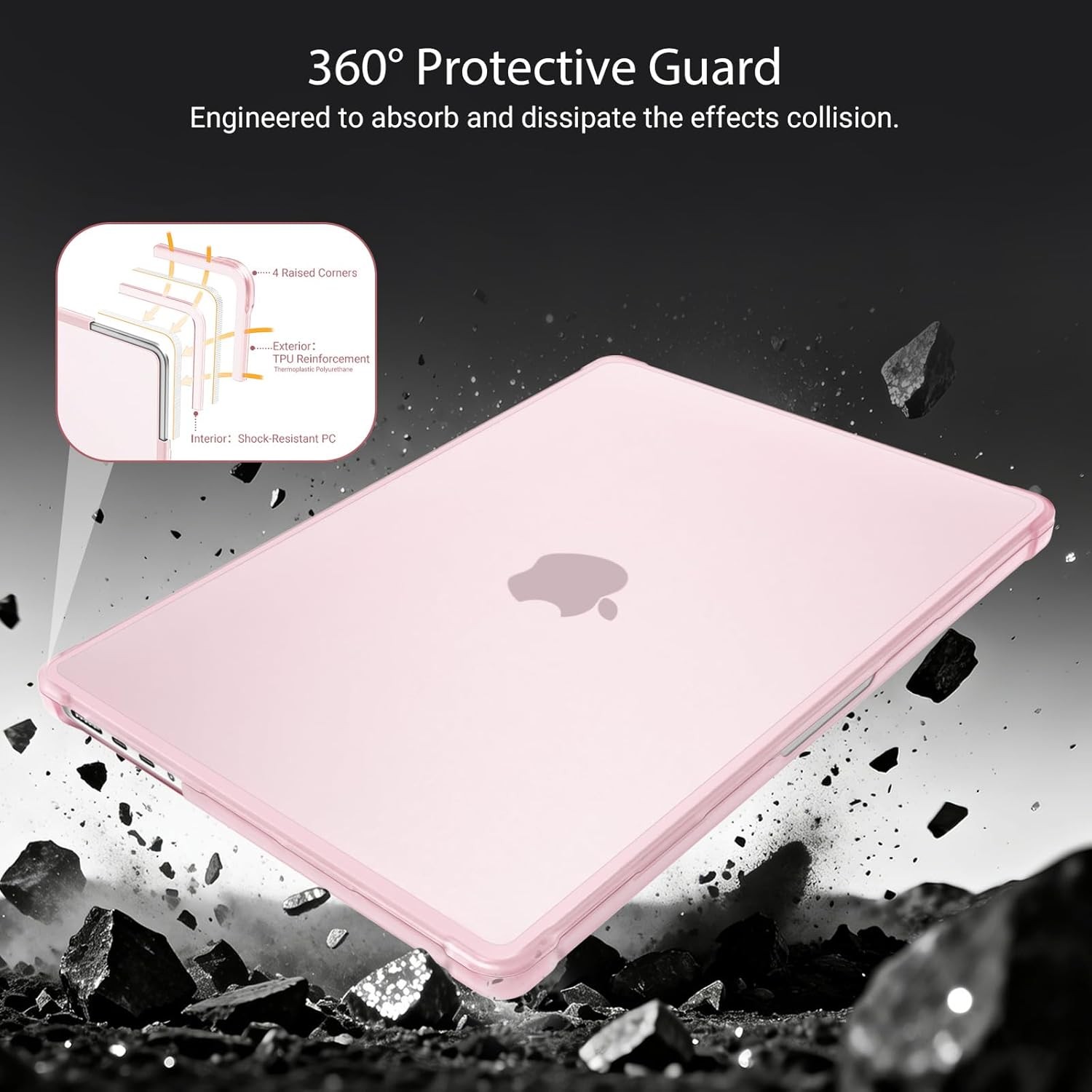 14″ MacBook Pro Case for M5 M4 M3 M2 M1 (2021-2026), Pink, Anti-Scratch & Finger