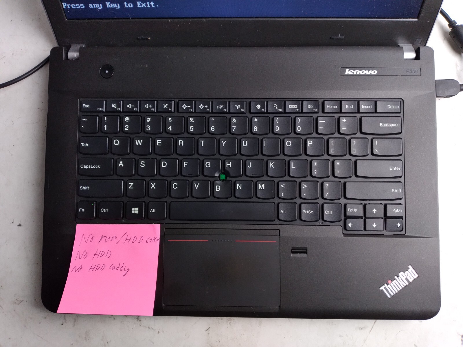 Lenovo ThinkPad E440 w/i5-4200M, 4GB RAM, 14″ Laptop for Parts/Repair
