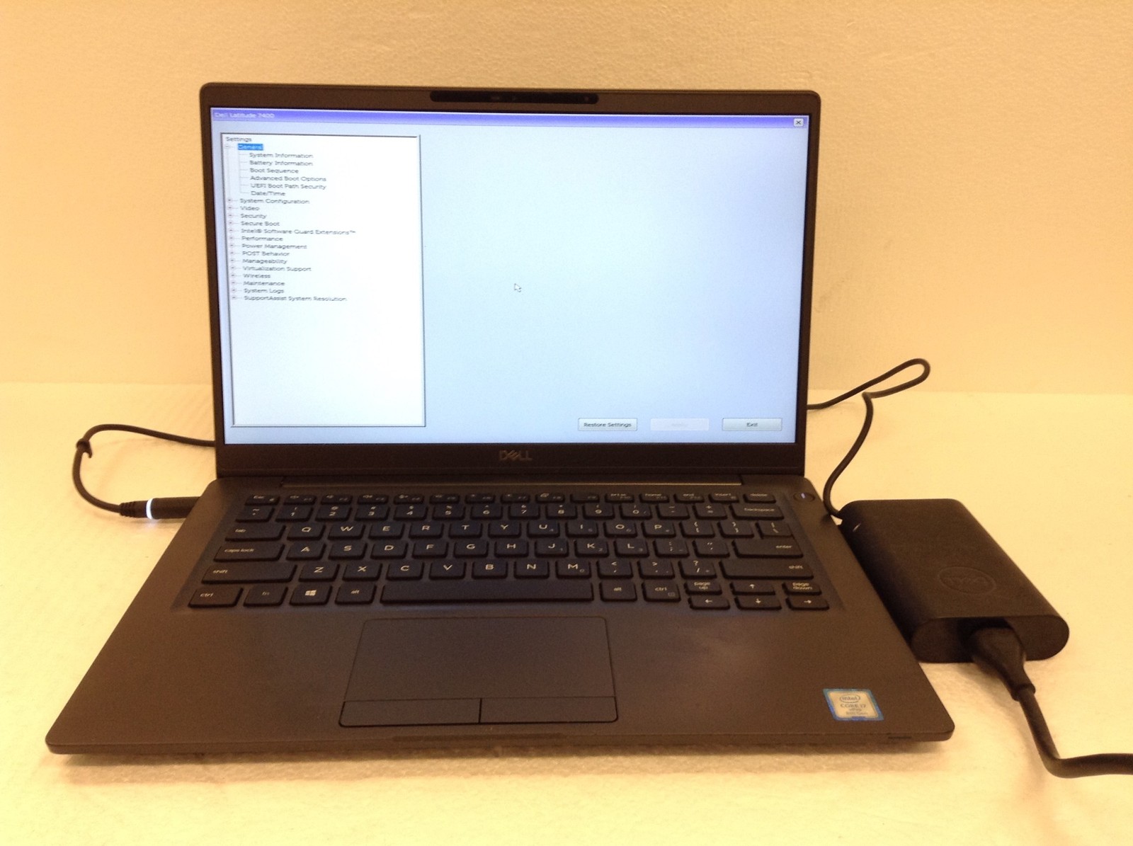 Dell Latitude 7400 i7-8665U 1.90Ghz 8Th Gen Laptop 14” w/ AC Adapter,No Memory