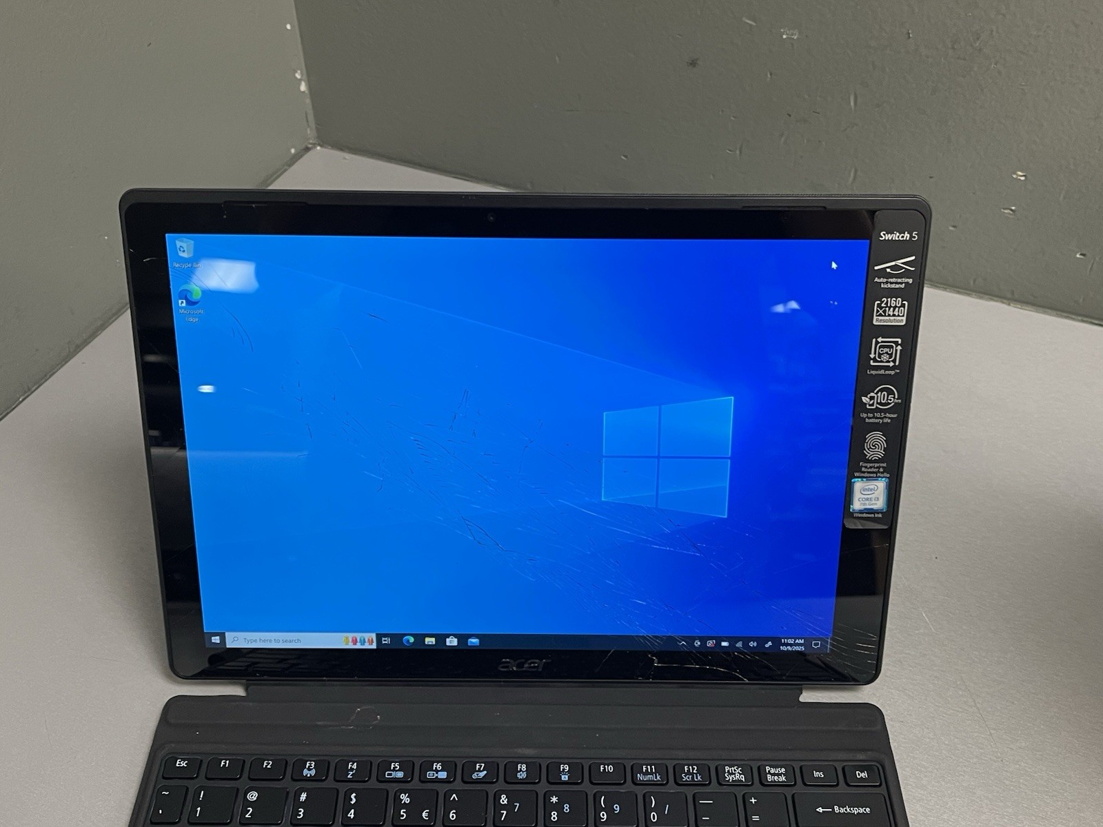 Acer Switch 5 2-in-1 N17P5 Core i3-7130U 2.70GHz 128GB SSD 4GB Ram #6