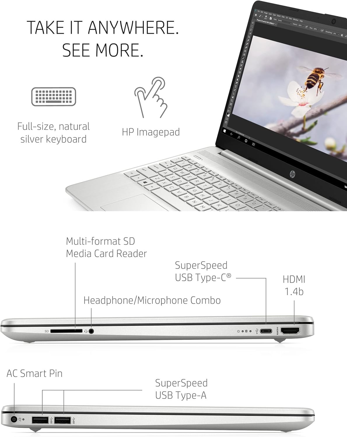 New HP 15″ Laptop Intel i5-1135G7, 8GB Ram, 256GB SSD, 15-dy2024nr