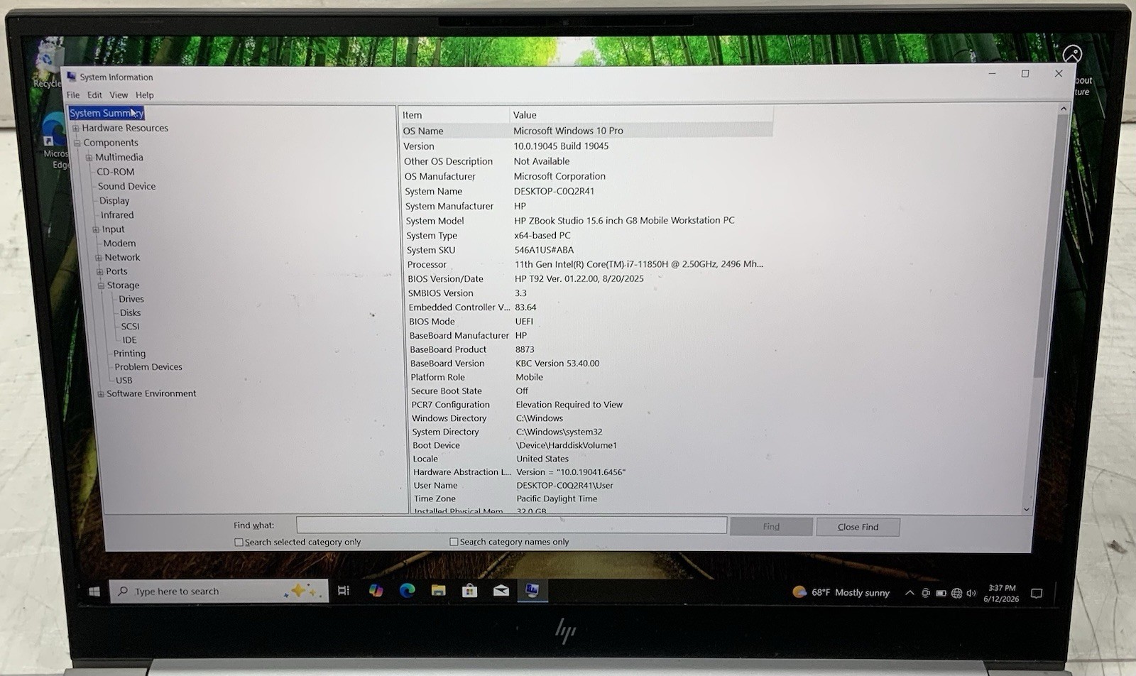 HP ZBook Studio 15 G8 i7-11850H 2.50GHz – 32GB Ram, 512GB SSD, RTX A2000