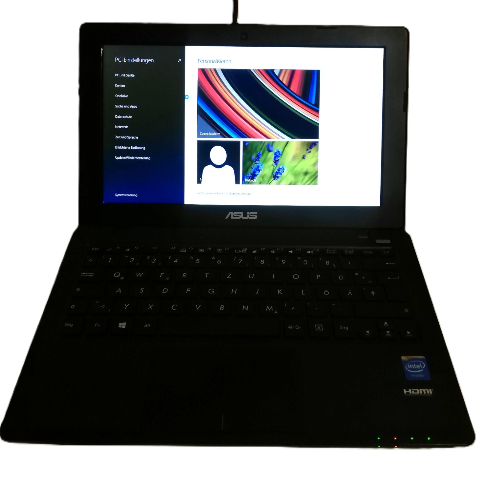 ASUS X200M notebook PC blue used, RAM 2 GB, intel celeron 2.16 GHz