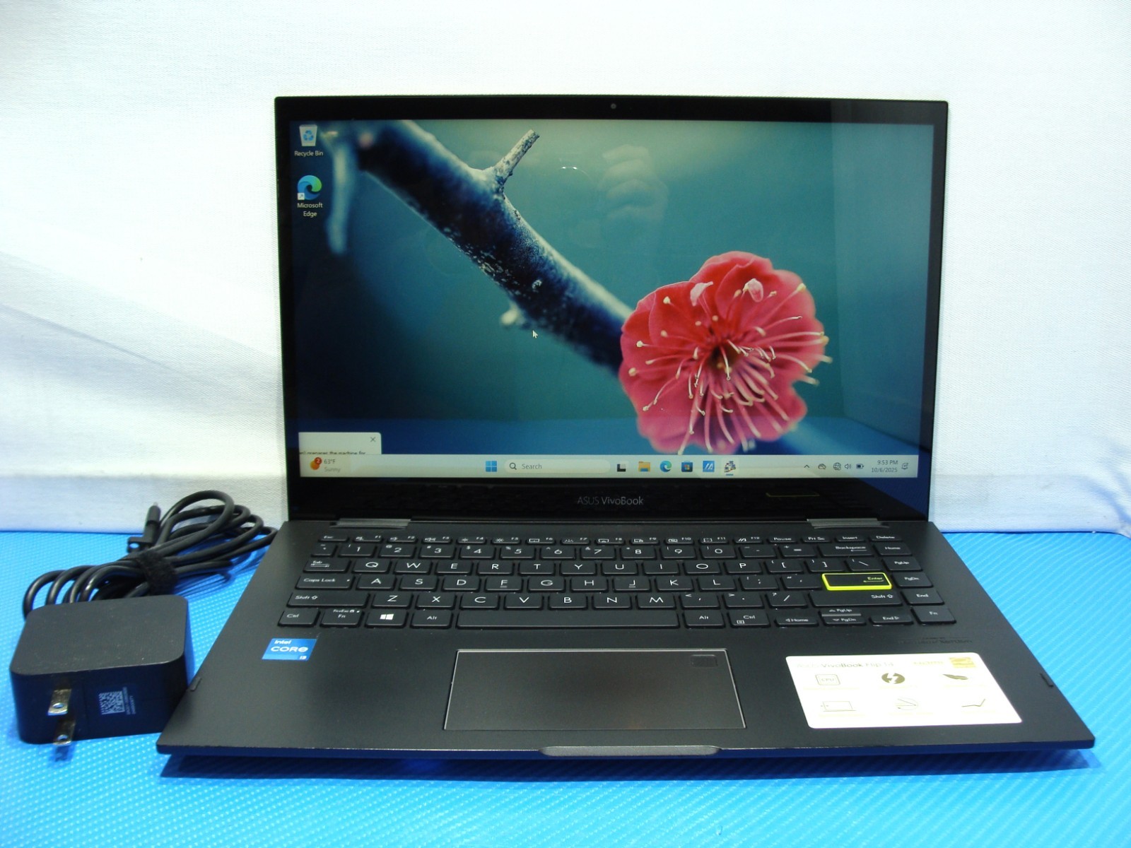 ASUS VivoBook FLIP TP470EA 14″FHD TOUCH i3-1115G4 3GHz 4GB 128GB SSD +Charger