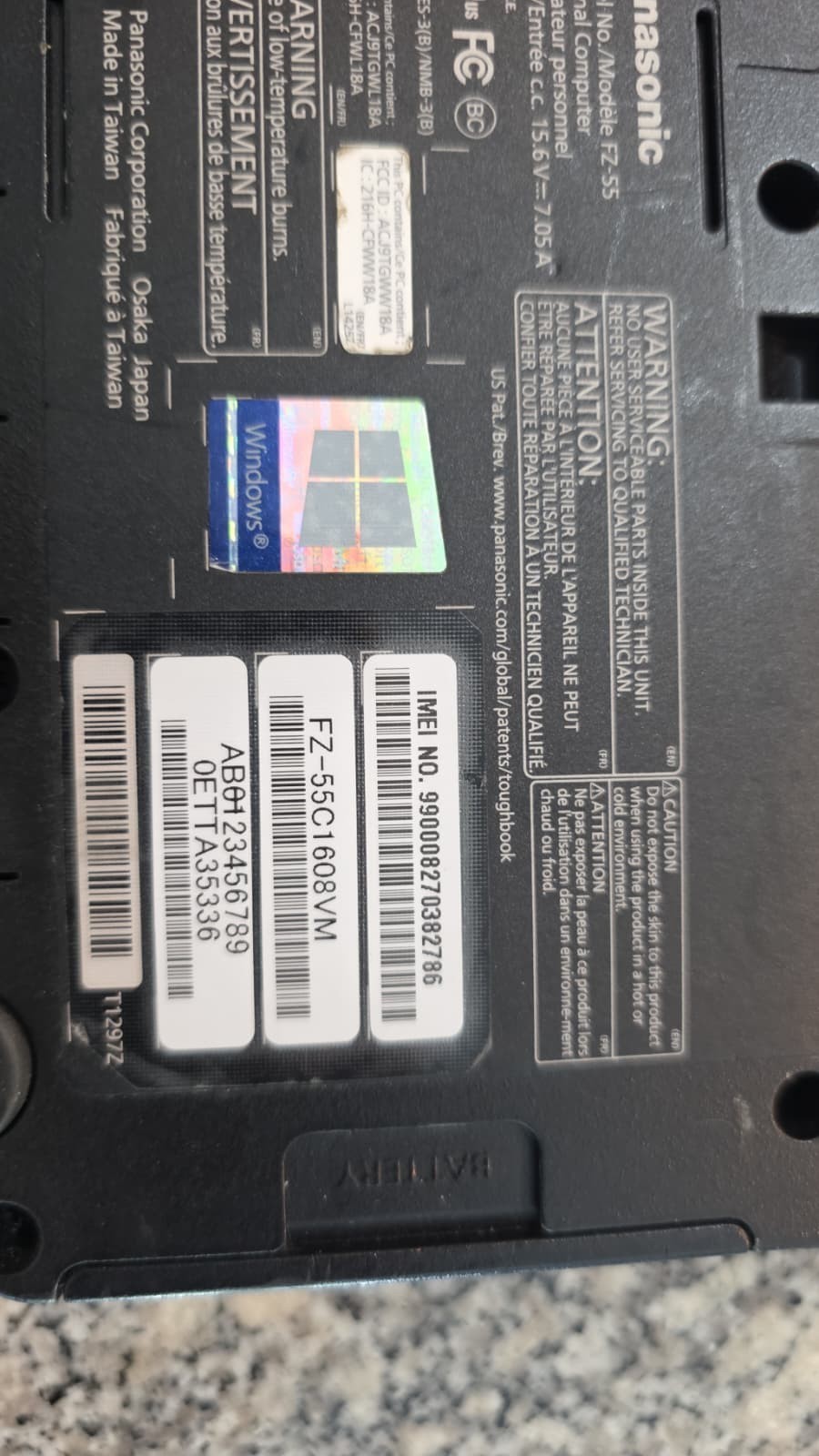 Panasonic Toughbook FZ-55C i5-8365U 16GB 1TB NVMe Webcam Win11 Touch FINGERPRIN