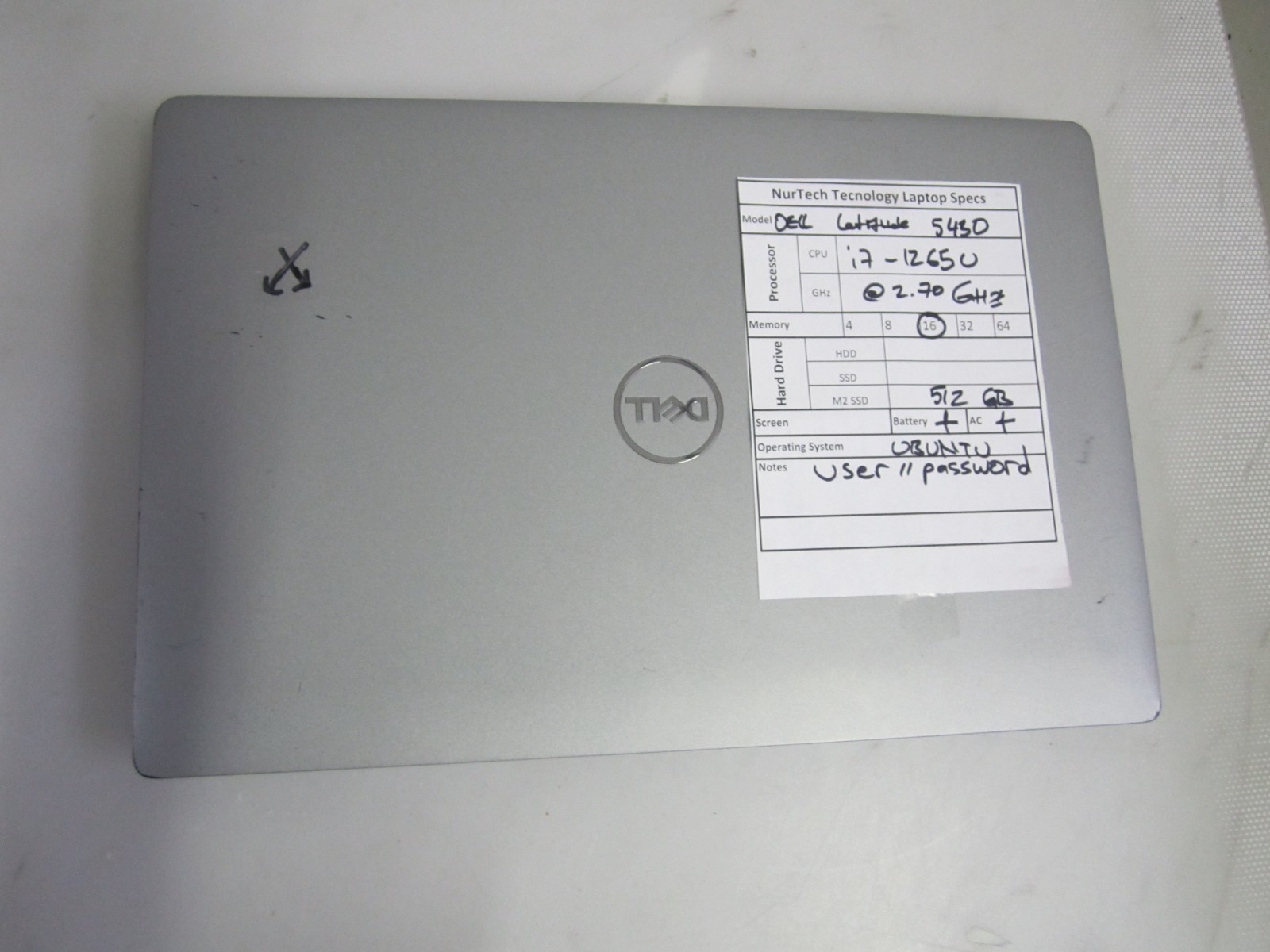 Dell Latitude 5430 i7-1265U 2.70GHz 16GB 512GB M2SSD UBUNTU LAPTOP + AC
