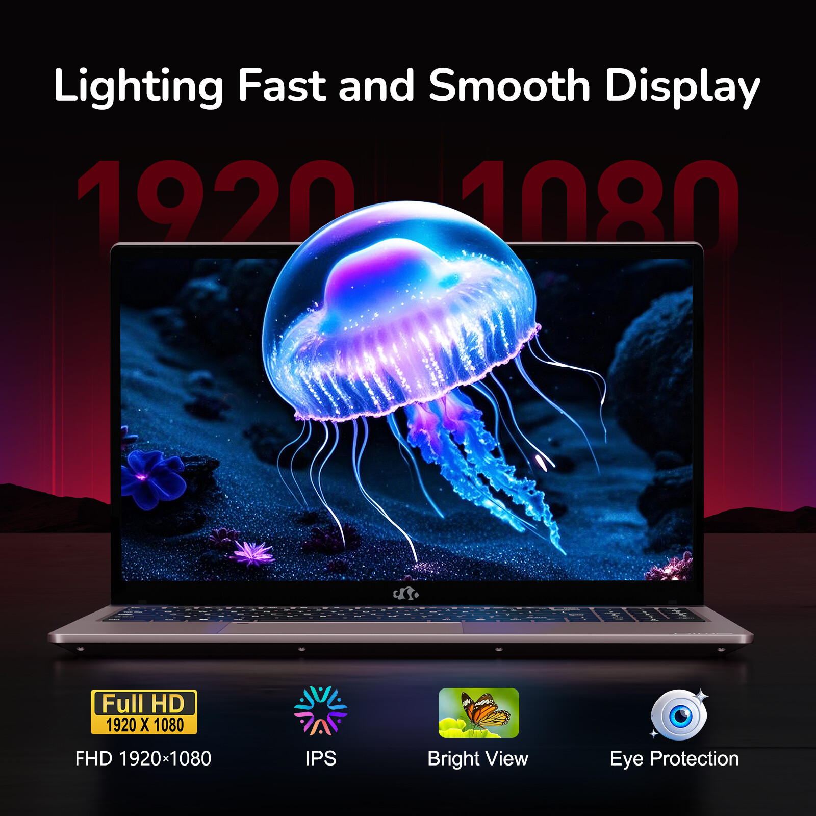 NIMO 15.6″ IPS FHD Gaming Laptop 32GB DDR5 RAM 1TB SSD 8 Cores AMD Ryzen 7 6800H